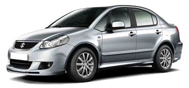 Suzuki DZire car with indian driver